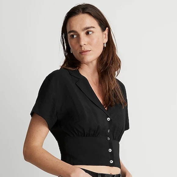 Madewell Tops - NWT Madewell Drapey Banded Button Down Top